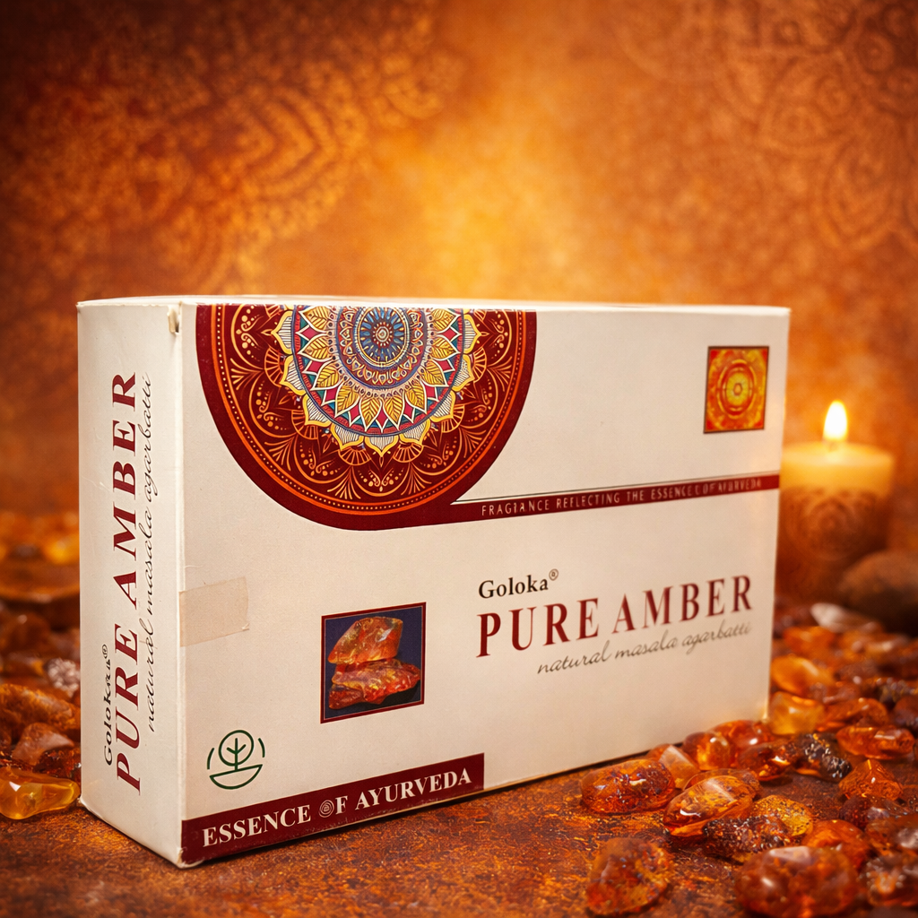 Encens Indien à L'Ambre - Lot De 5 Boîtes De Bâtonnets - Parfum Chaleureux - Neuf
