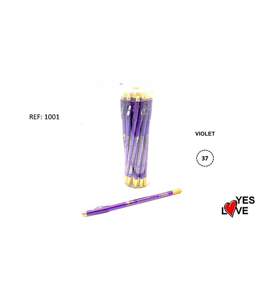 CRAYON + TAILLE CRAYON YES LOVE VIOLET N°37 - Kcosmétique Grossiste Maquillage