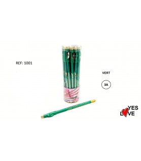 CRAYON + TAILLE CRAYON YES LOVE VERT/ N°3 - Kcosmétique Grossiste Maquillage