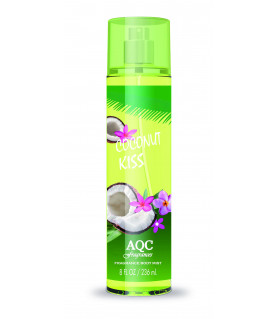 BODY MIST AQC FRAGRANCES COCONUT KISS 236ML - Parfums AQC Fragrances | Kcosmétique le grossiste cosmétique pas cher, maquillage et parfum discount n°1 en France