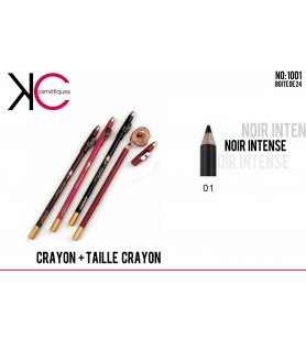 CRAYON + TAILLE CRAYON YES LOVE NOIR 1001 - Kcosmétique Grossiste Maquillage