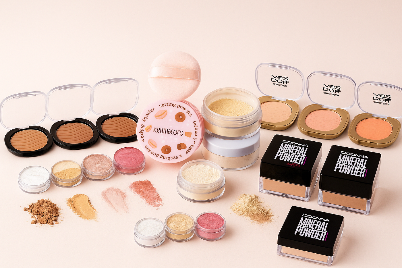 Mattifying compact powders - Kcosmétiques wholesaler