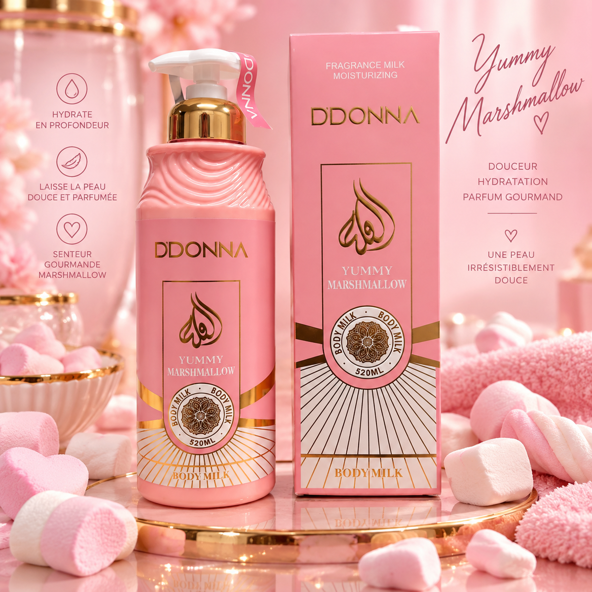 Lot de 6 Pièces - Body Milk Marshmallow 500ml - D'Donna
