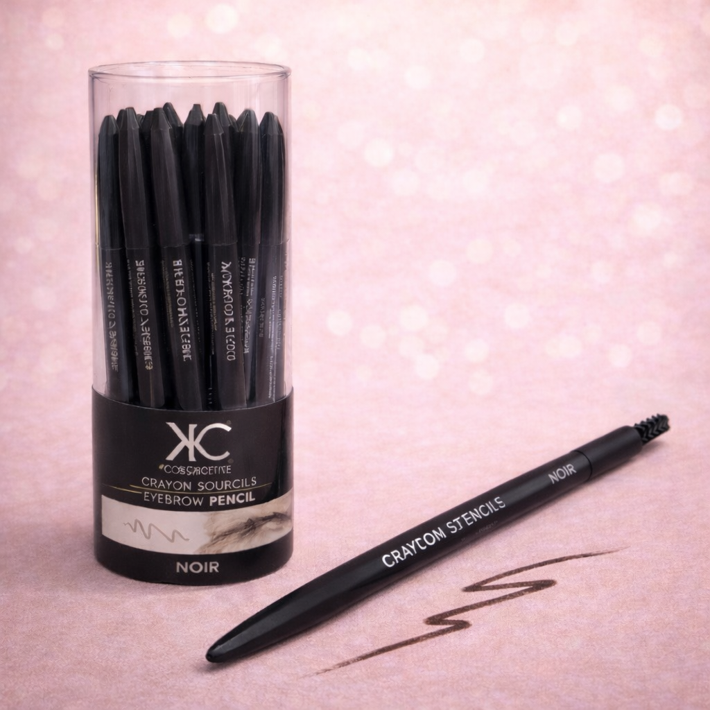 24-Piece Set - Eyebrow Pencil & Brush Black - Kcosmetique 11288