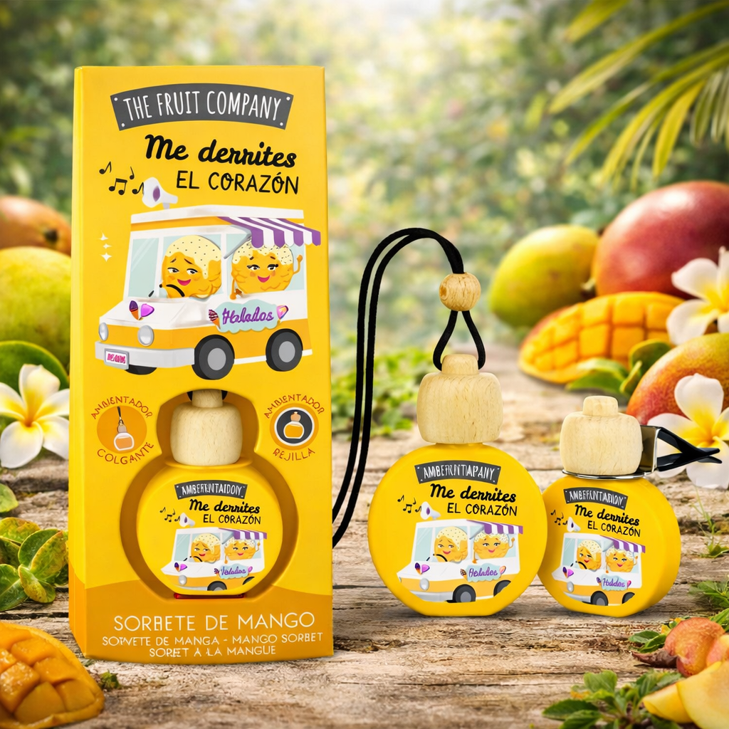 Lot de 14 Pièces - Désodorisant Diffuseur de Parfum Voiture à La Mangue - The Fruit Company