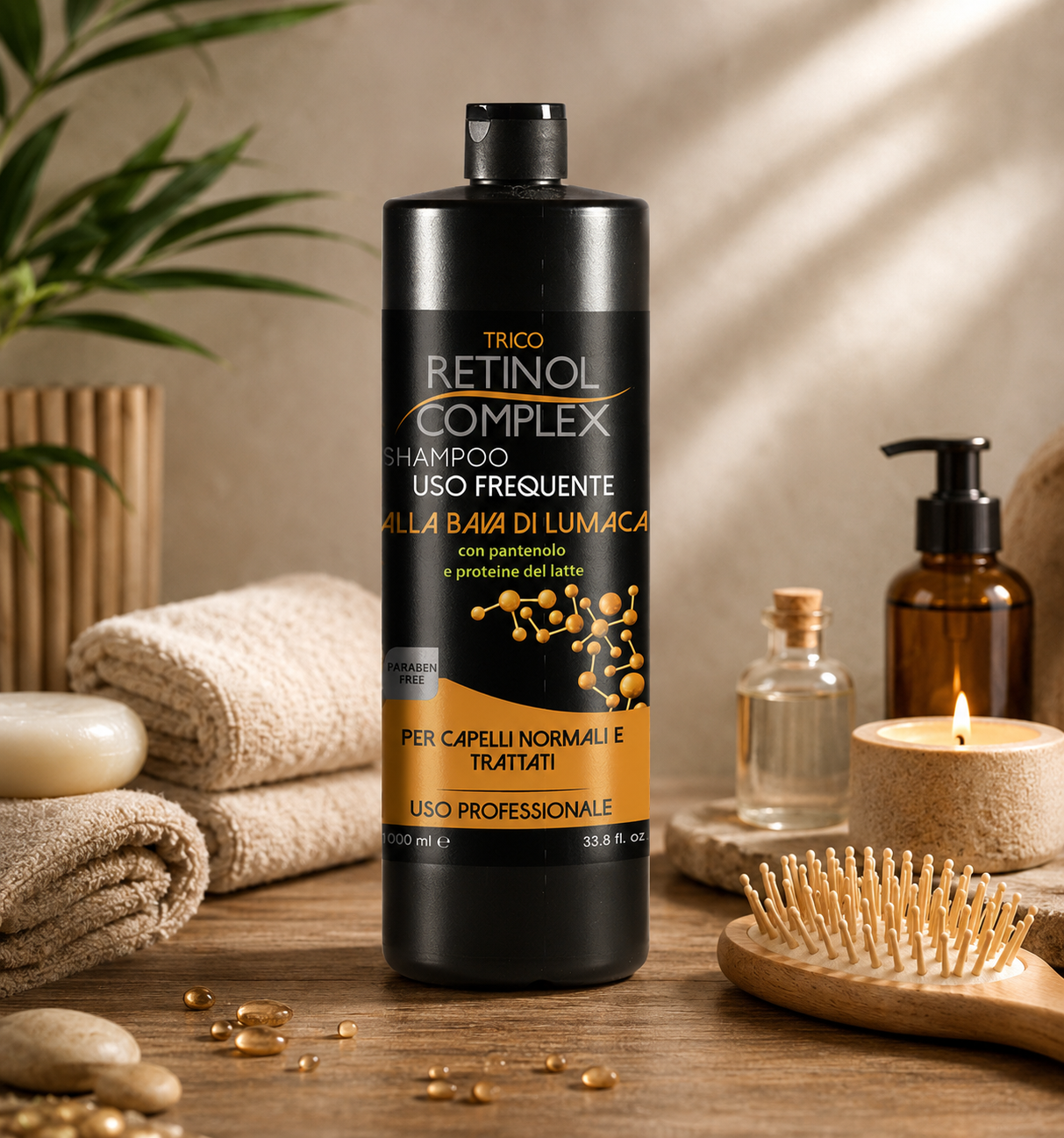 Lot de 4 Pièces - Shampoing à la Bave d'Escargot Usage Fréquent 800ml / 404 - Retinol Complex