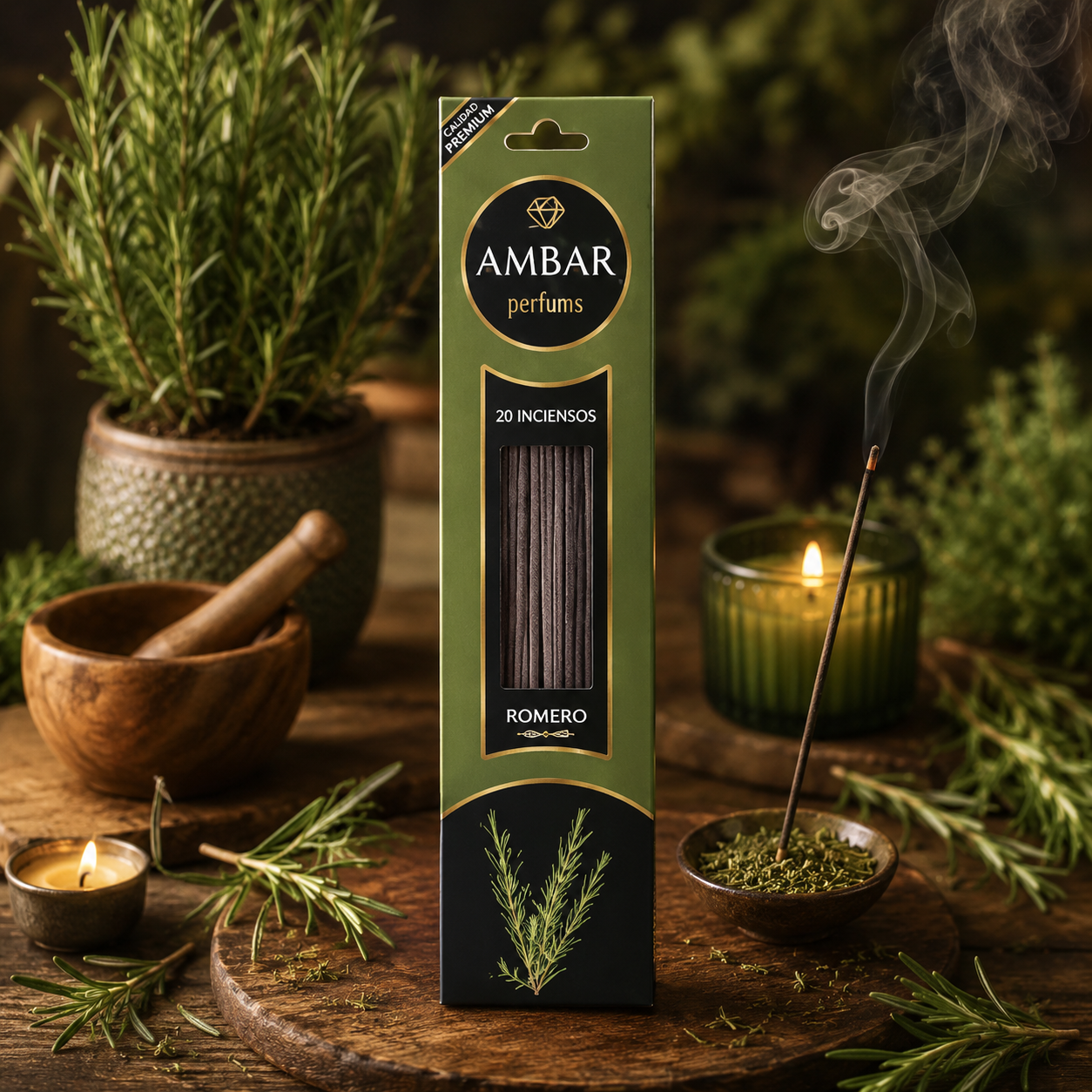 Lot de 24 Pièces - Encens Romarin - Ambar