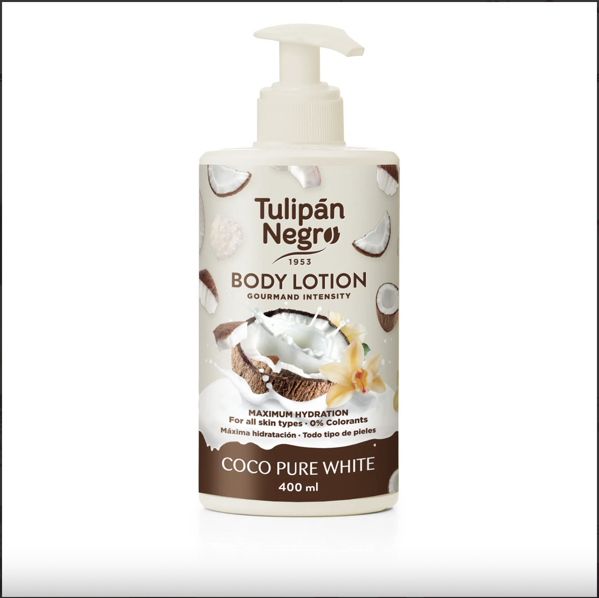 Lot de 3 body lotion tulipan negro coco pure white