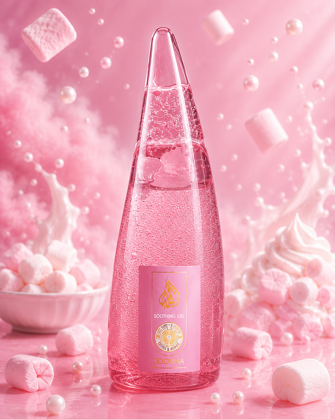Lot de 8 Pièces - Gel Hydratant Parfum Marshmallow XXL 260ml - D'Donna