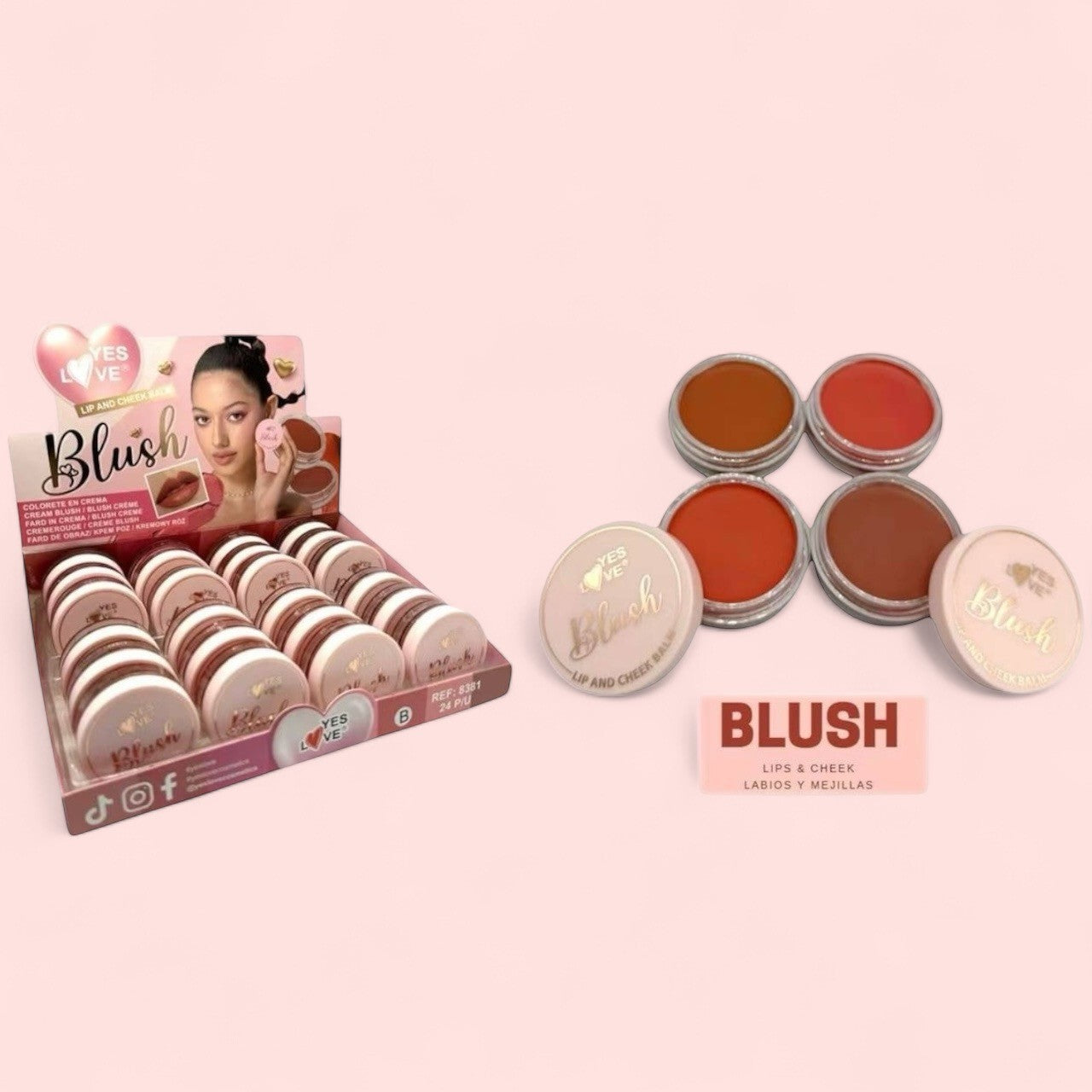 Set of 24 blush cream from yes love 8381B