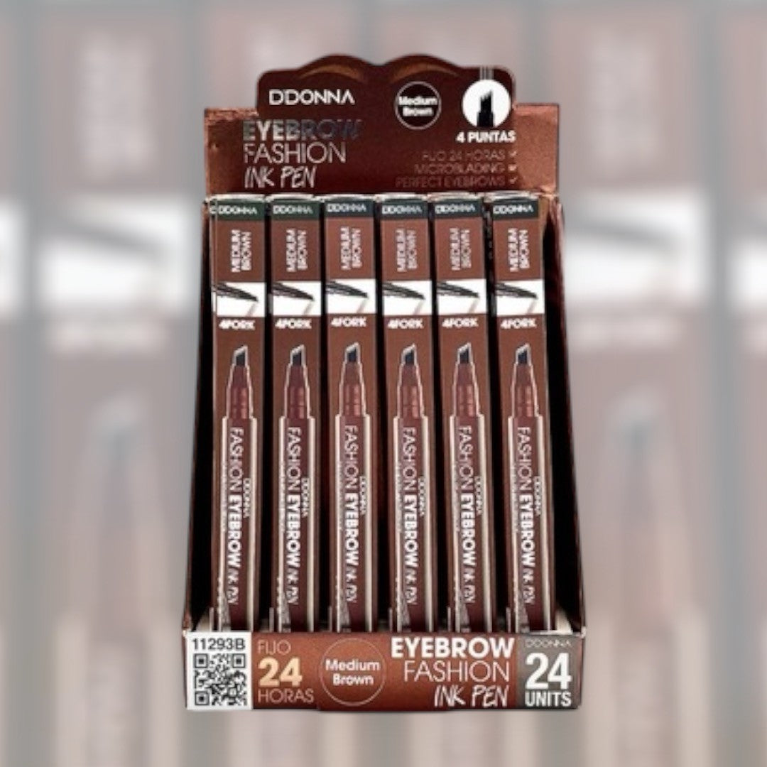 Lot de 24 eyebrow ink pen sourcils brun médium - D'donna 11293B