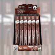 Set of 24 eyebrow ink pens, medium brown - D'donna 11293B 