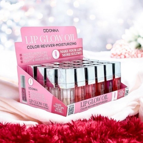 Set of 24 - Lip Glow Oil Ultra Shine 6 Colors - D'Donna