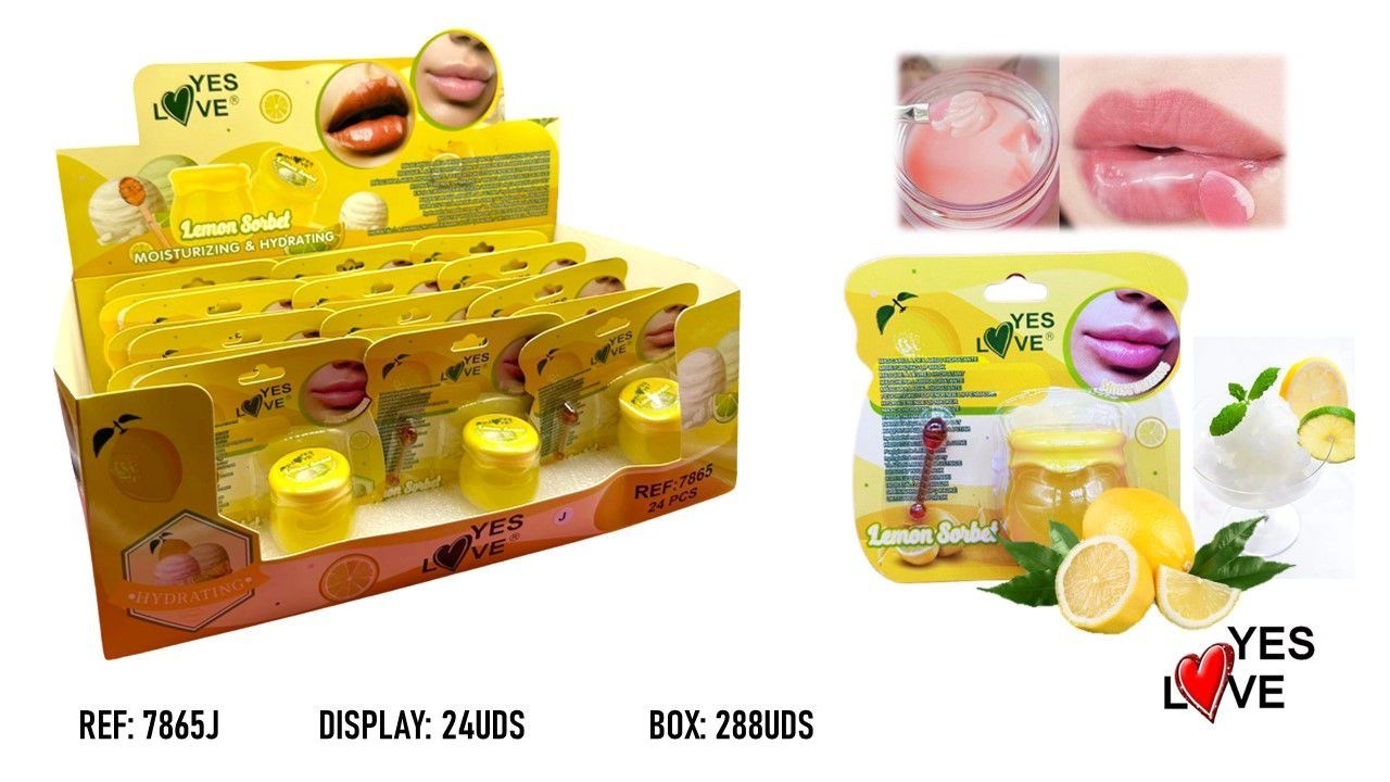 Lot de 24 - Masque hydratant pour les lèvres citron yes love