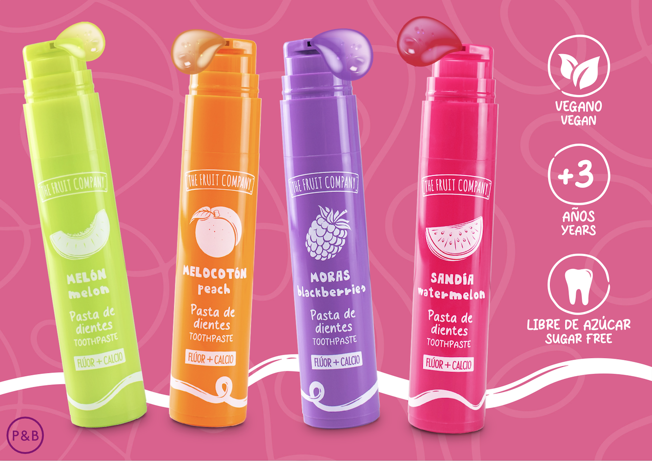 Lot de 16 Présentoir  - Dentifrice Fruité Fluor - The fruit Company