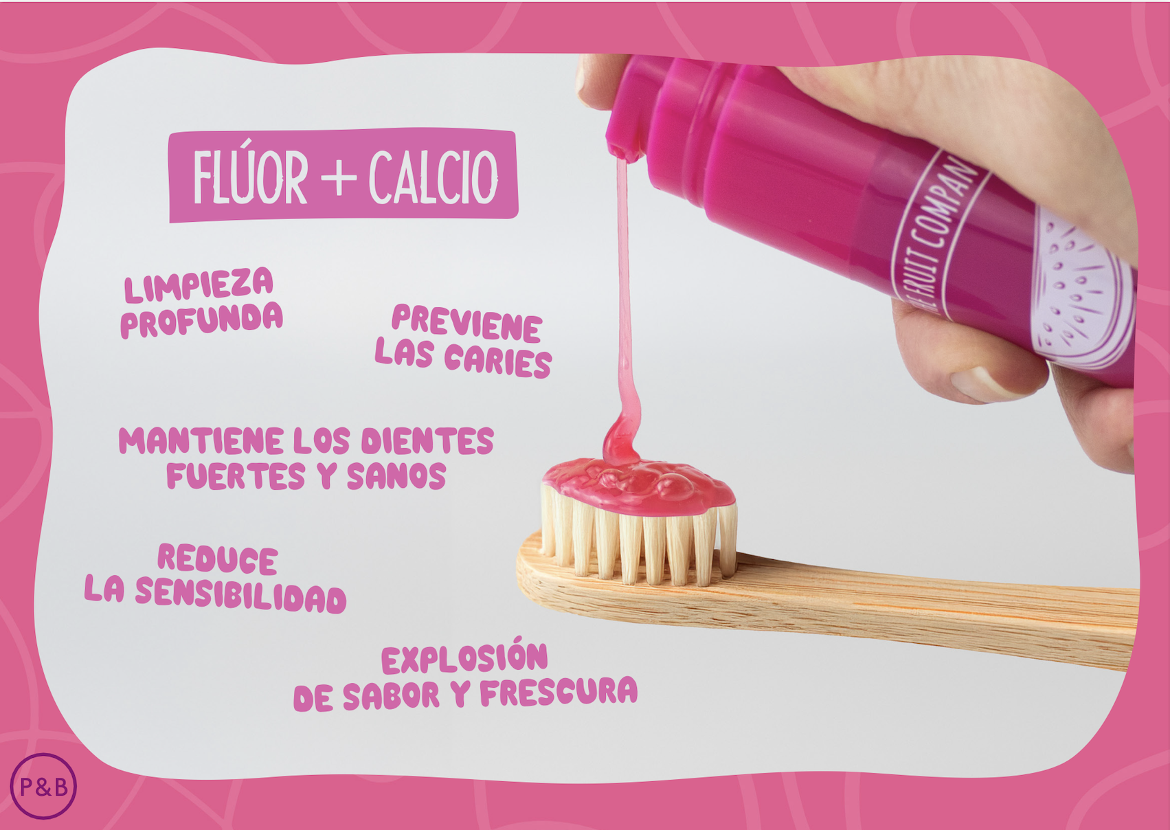 Lot de 16 Présentoir  - Dentifrice Fruité Fluor - The fruit Company