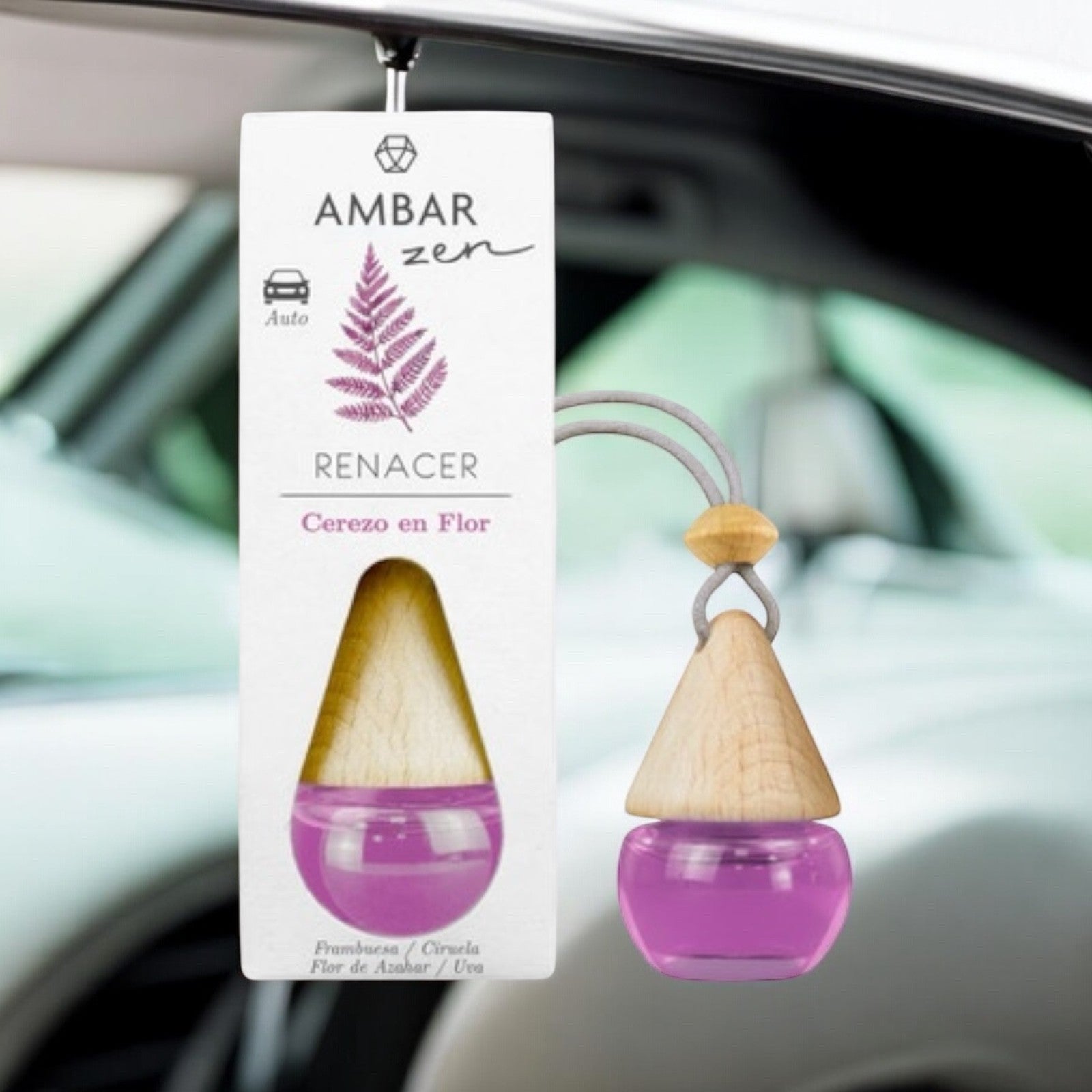 Lot de 14 désodorisant voiture zen de chez ambar fleur de cerisier