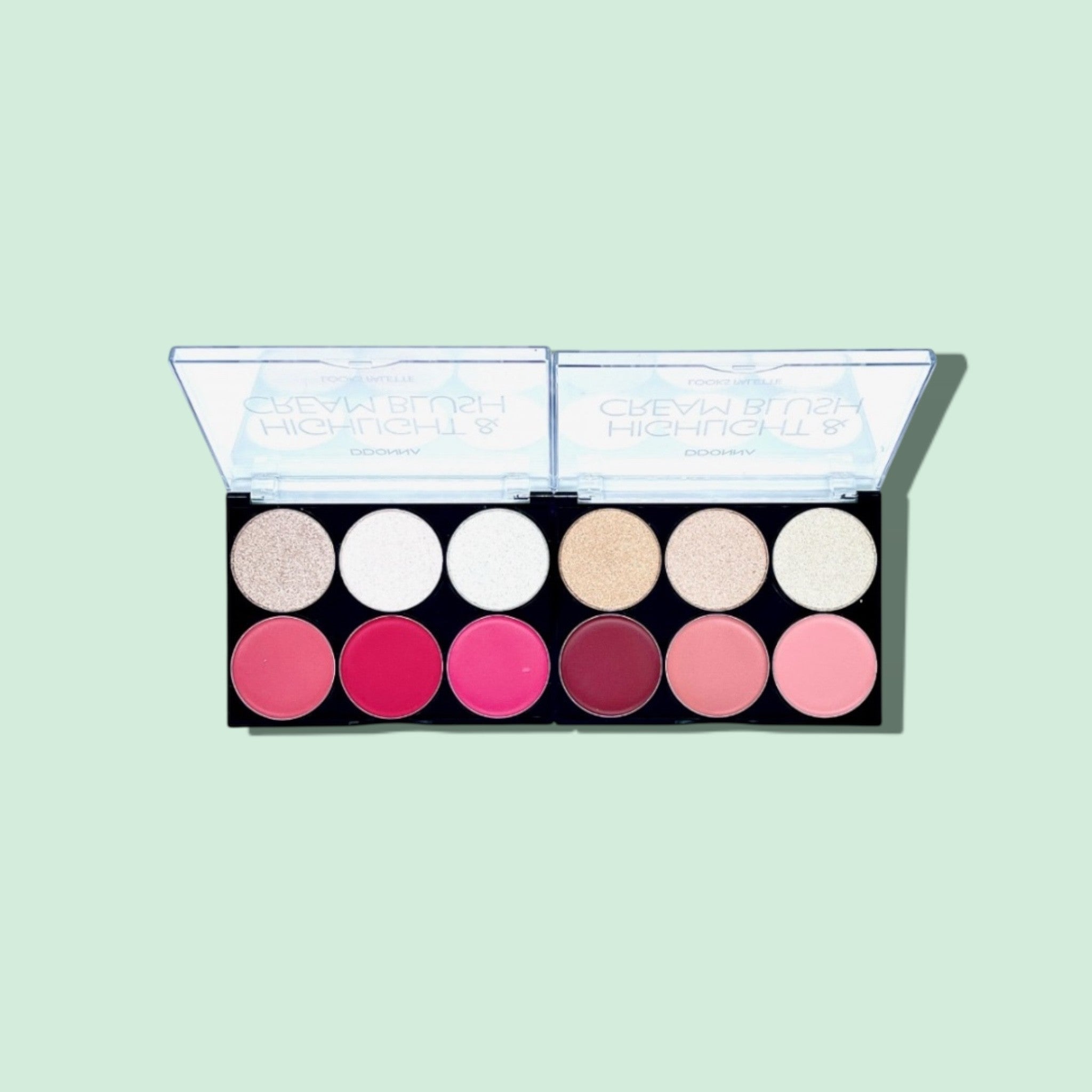 Lot de 16 palette teint highlight et blush crème - D'donna 13342A