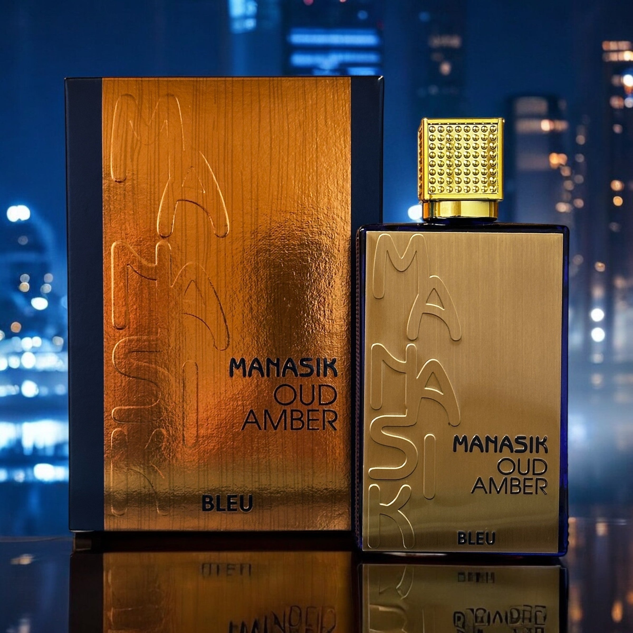 Lot de 6 Pièces - Eau de Parfum Manasik Oud Amber Blue 100ml - Manasik