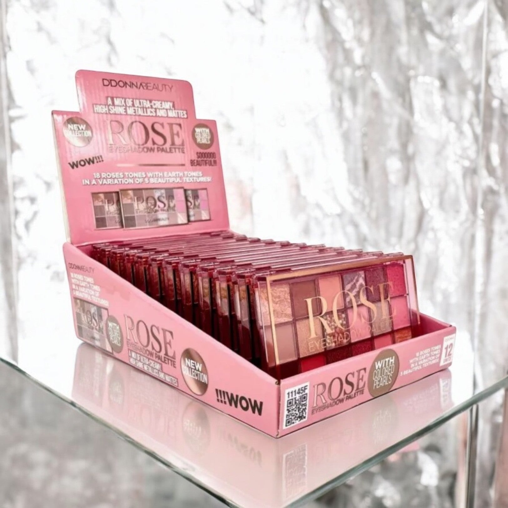 Lot de 12 palette de fards à paupières rose d'donna 11145F