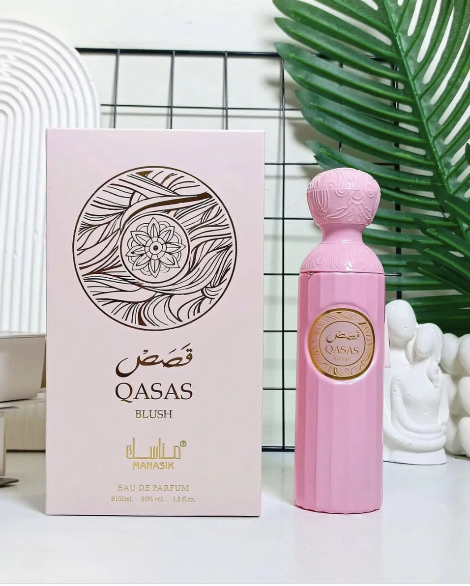 Lot de 6 Pièces - Eau de Parfum Qasas Blush 100ML Femme - Manasik