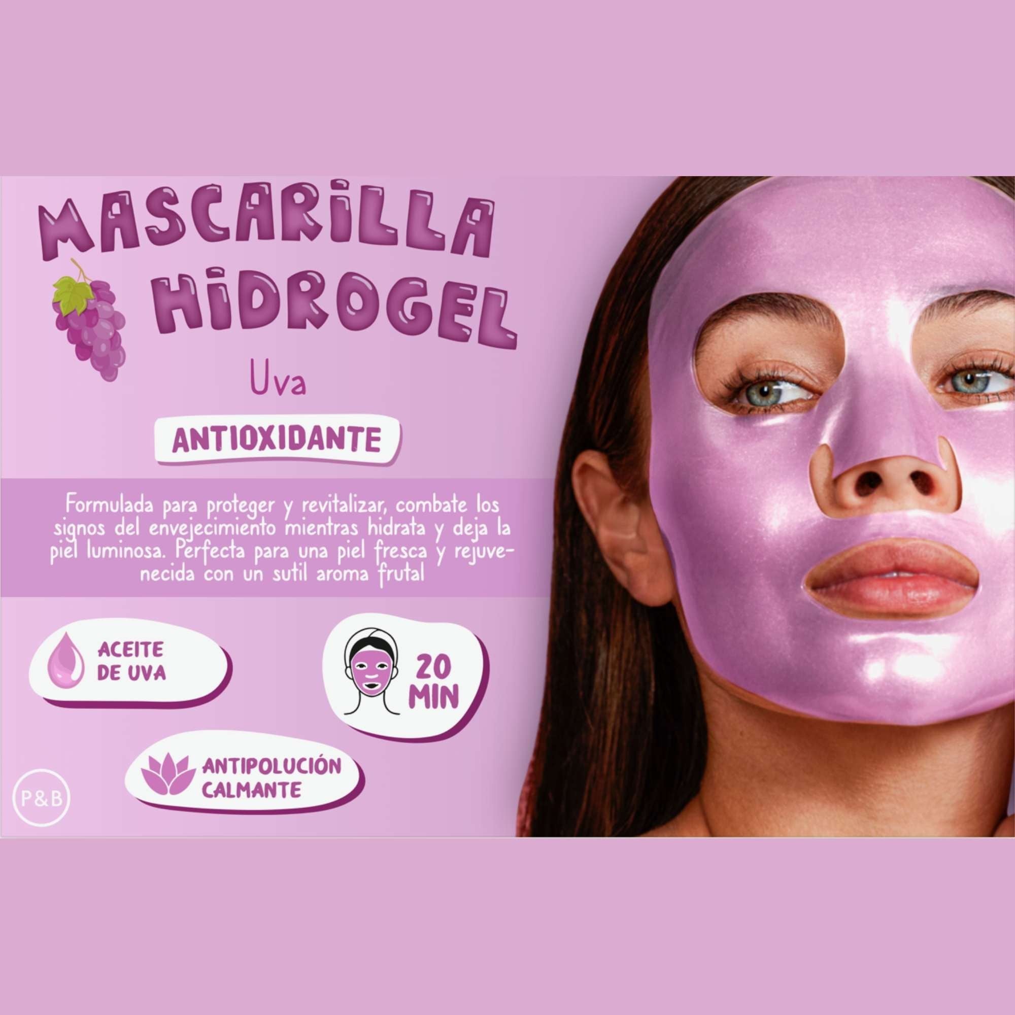 Lot de 24 masque hydrogel aux raisins - The fruit company