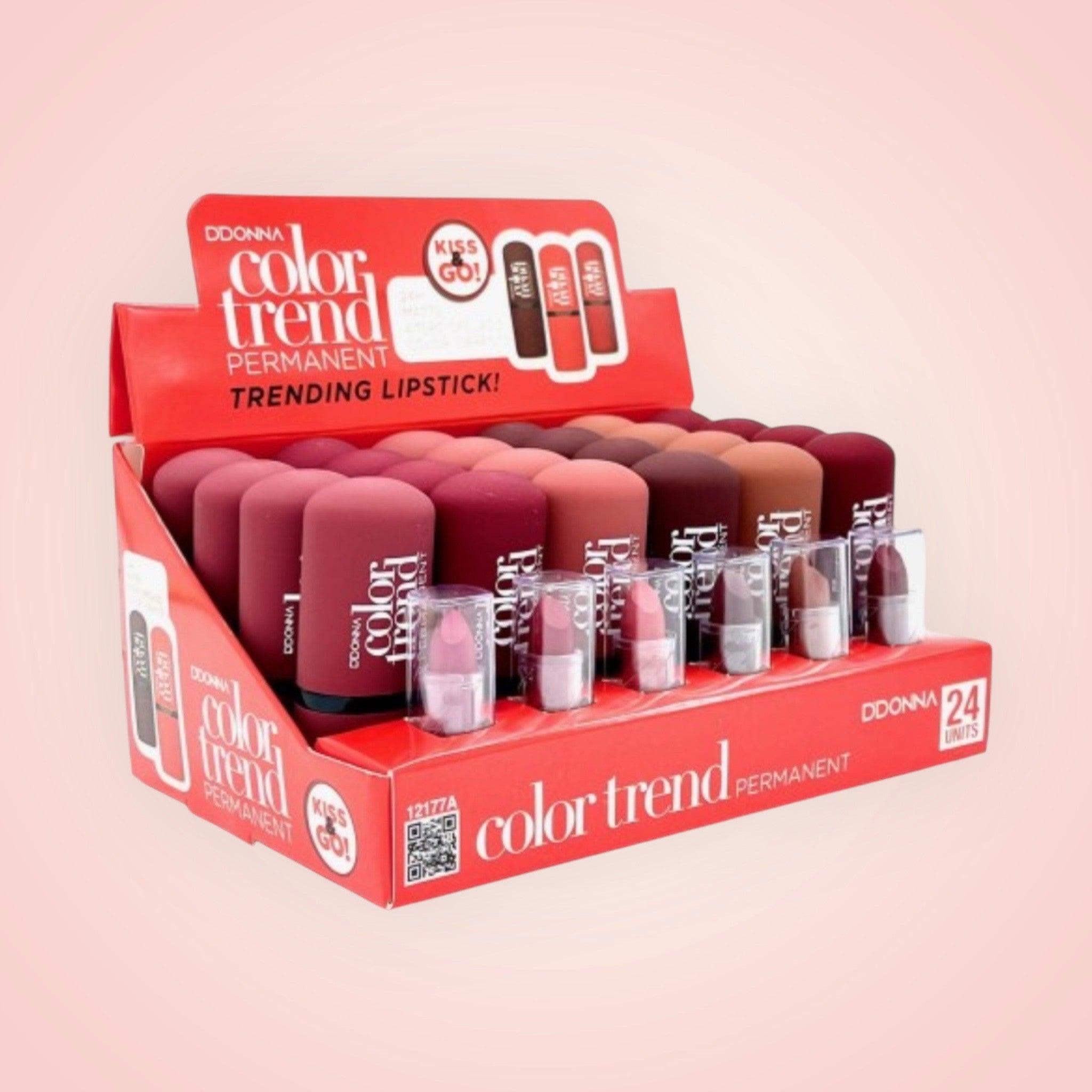 Lot de 24 - Rouge à Lèvres Color Trend Permanent - D'Donna