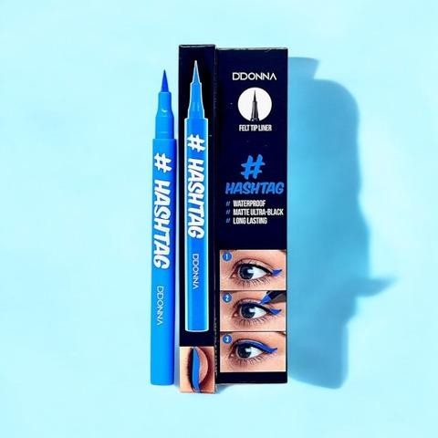 24-Piece Set - Hashtag Eyeliner, Electric Blue, Waterproof - 11251C - D'donna
