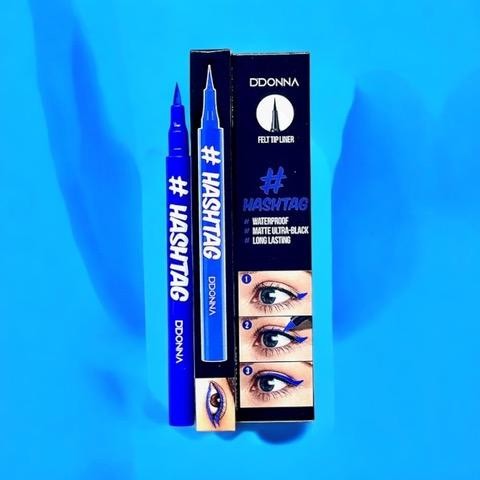 Set of 24 Pieces - Hashtag Eyeliner, Royal Blue, Waterproof - 11251B - D'donna