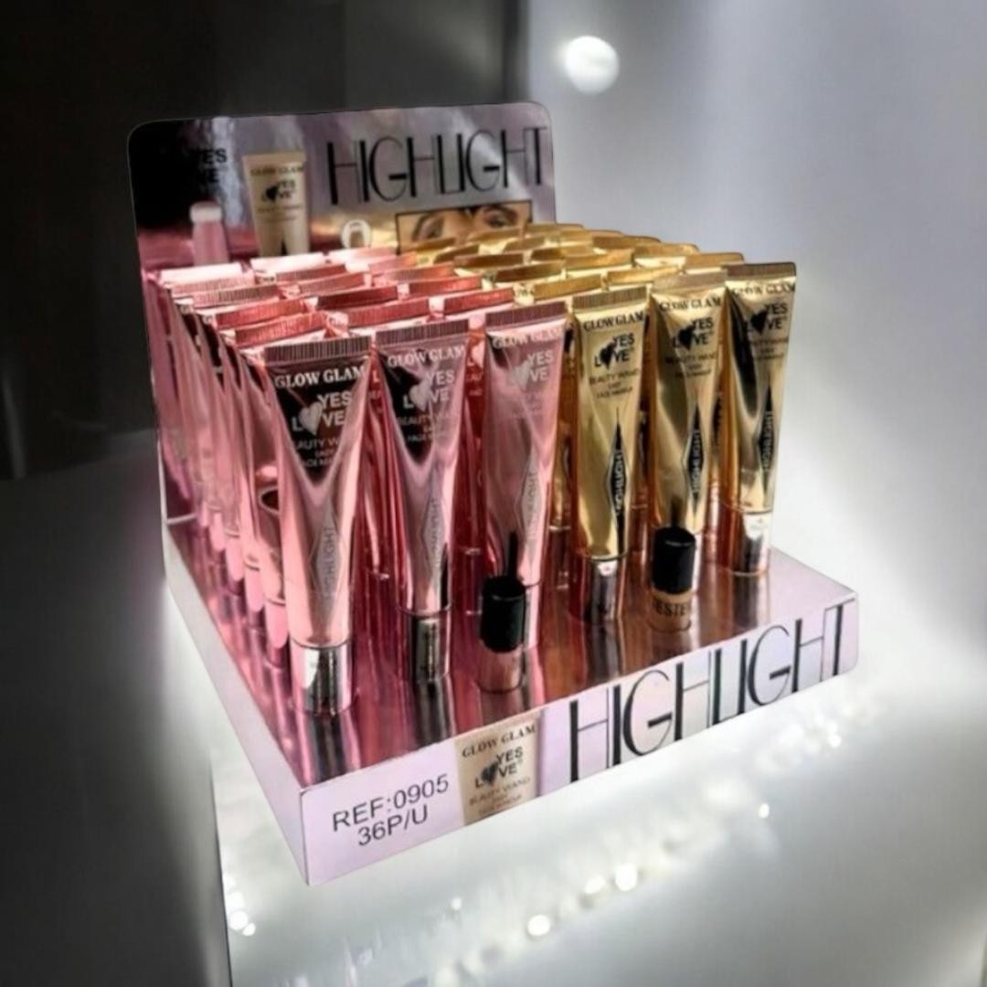 Lot of 36 Pieces - Highlight Glow Glam - 0905 - Yes Love