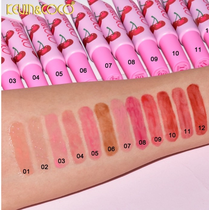 Lot de 24 - Coffret Brillant A Lèvres Sweet Cherry - KC245659 - Kevin & Coco