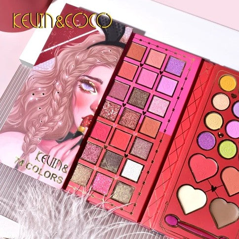 Set of 3 Pieces - Magic Glam Palette 74 Colors - KC233419 - Kevin & Coco