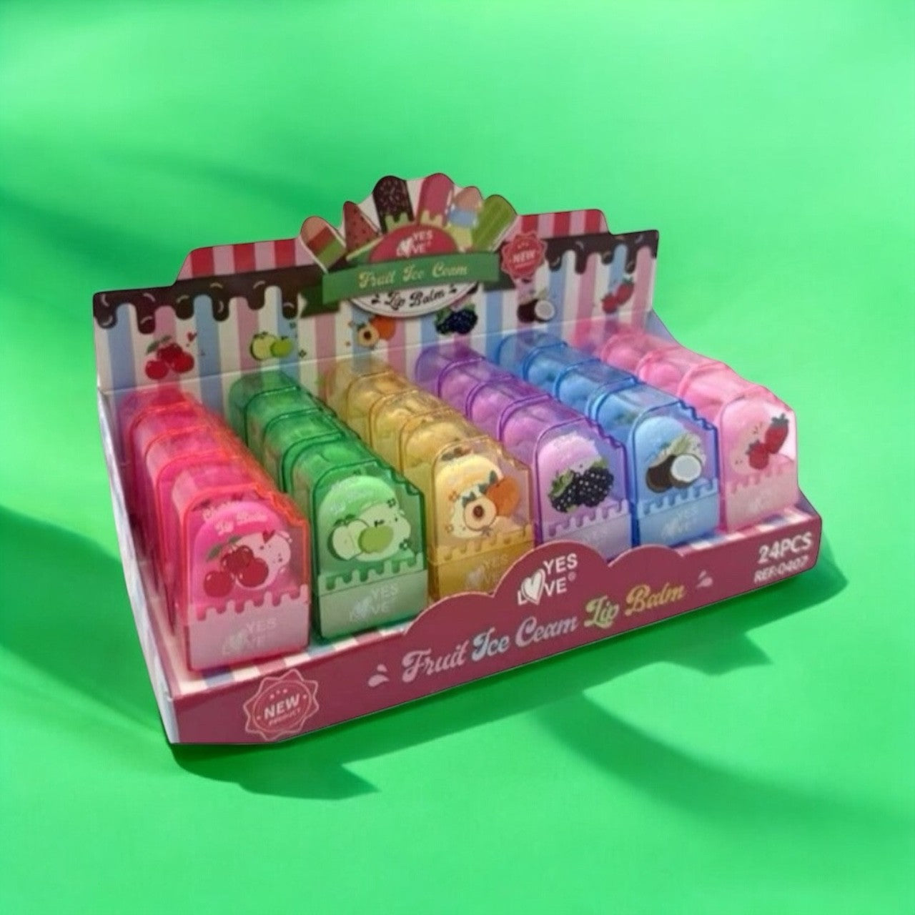 Fruit ice cream lip balm yes love 0407