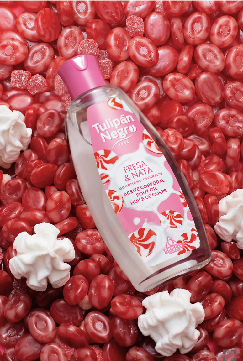 Lot de 6 Pièces - Huile corporelle Fraise Chantilly - Tulipan Negro