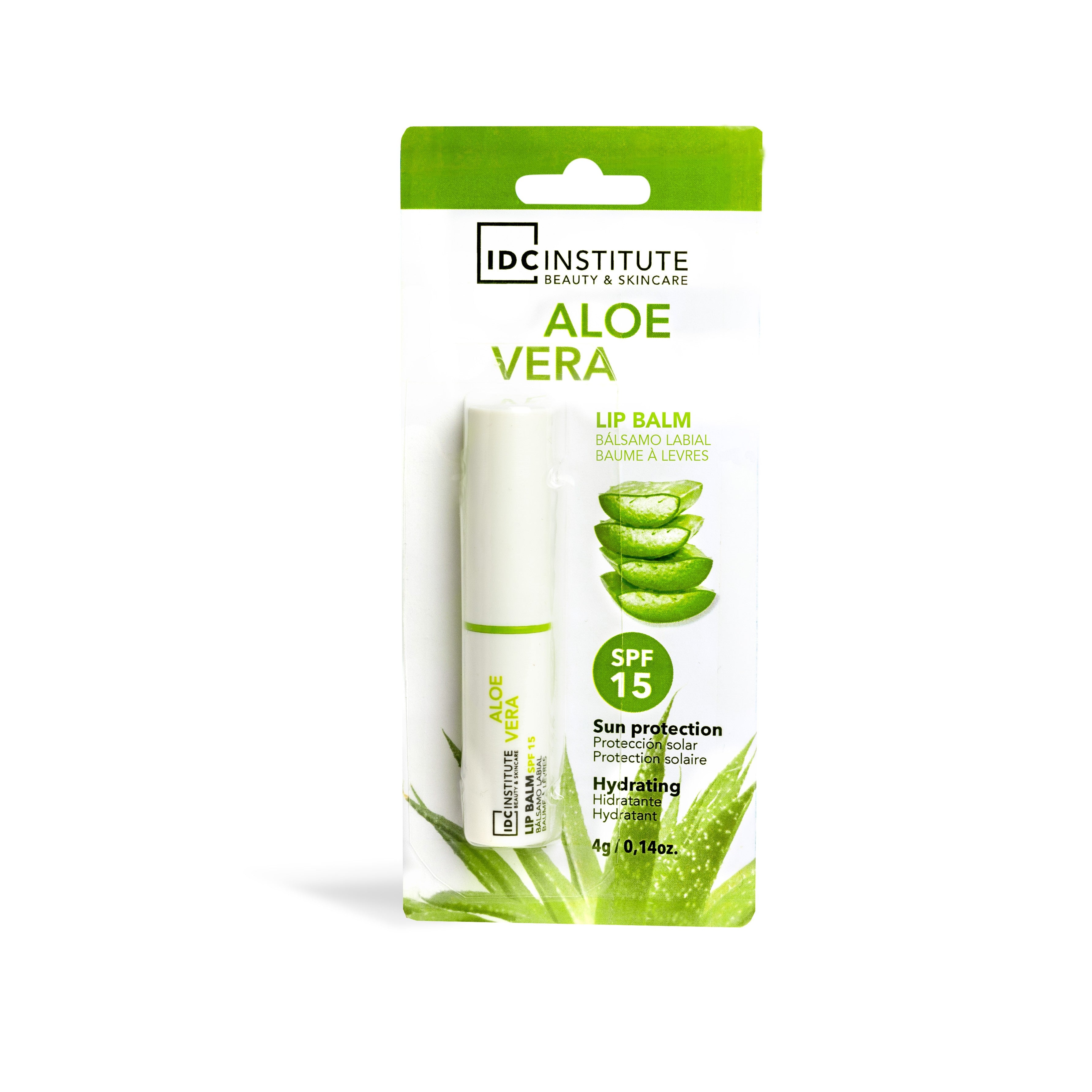 Pack of 12 - Aloe Vera Lip Balm SPF15 - 92051 - IDC INSTITUTE