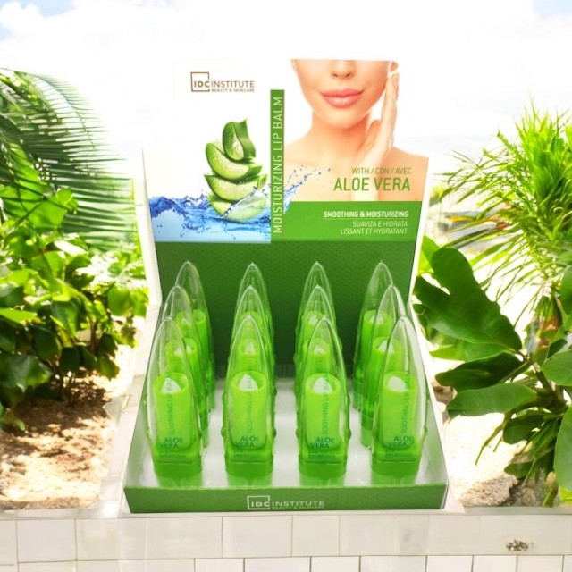 Lot de 12 baume à lèvres a l'aloe vera idc institute 66007