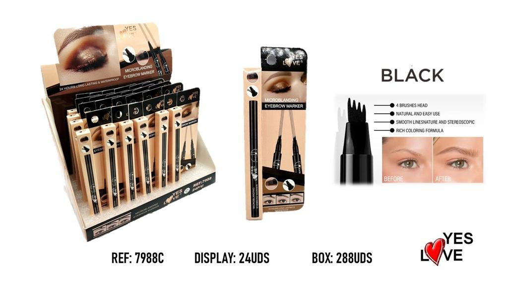 24-Piece Set - Black Microblading Eyebrows - 7988/c - Yes Love