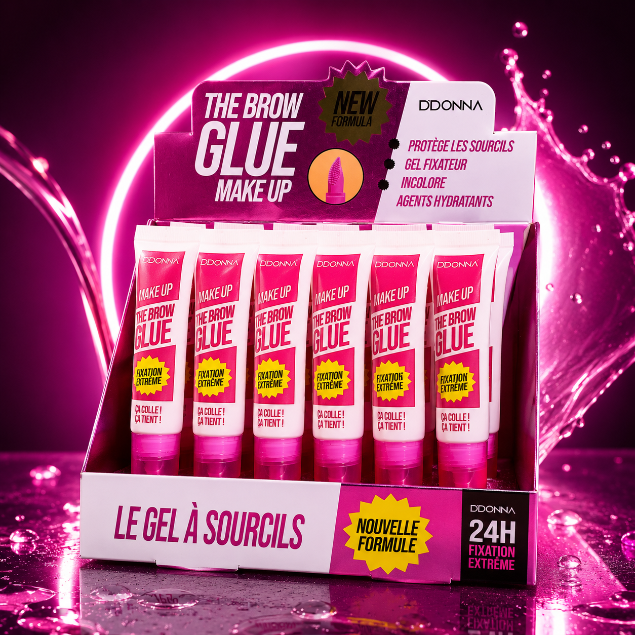 Lot de 24 Pièces - The Brown Glue Gel Fixant Sourcils - D'Donna