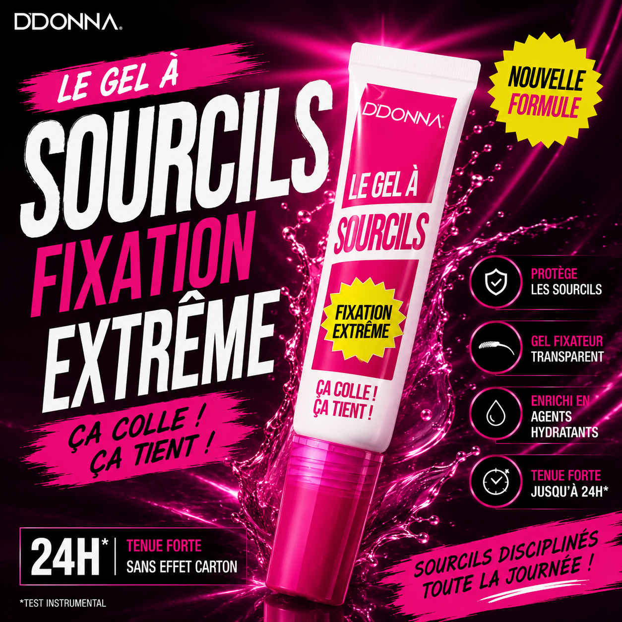 Lot de 24 Pièces - The Brown Glue Gel Fixant Sourcils - D'Donna