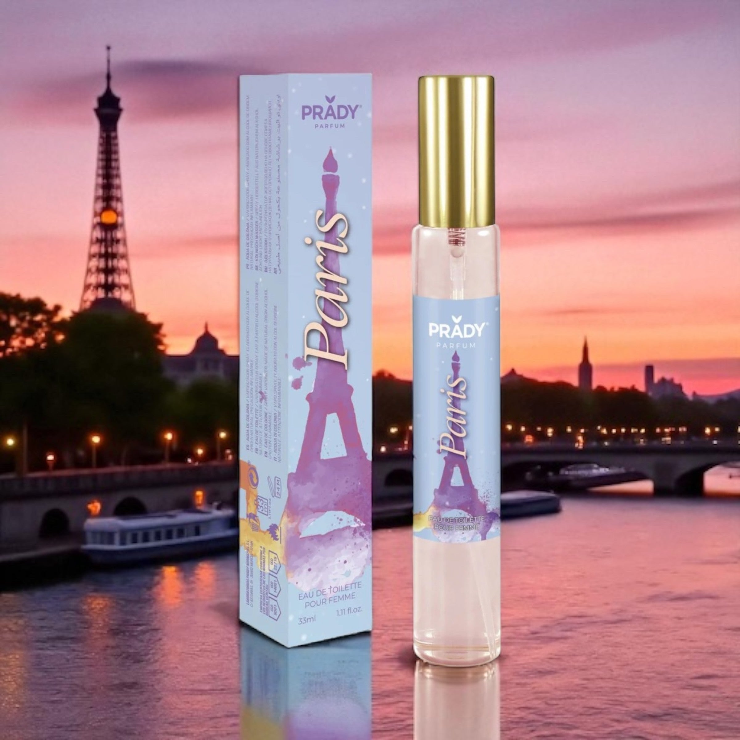 Lot de 6 Pièces - Eau de toilette Paris 33ML - Prady