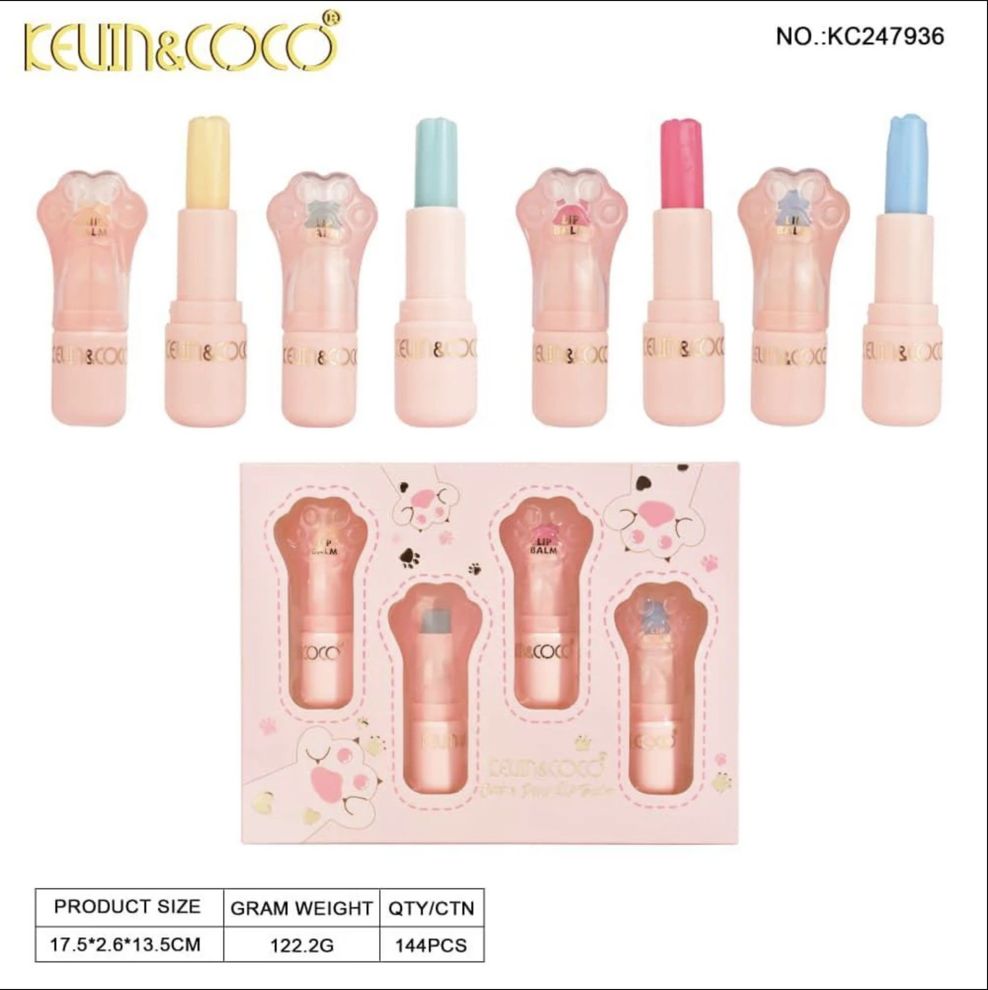 Set gloss kevin&coco cat's paw KC247936