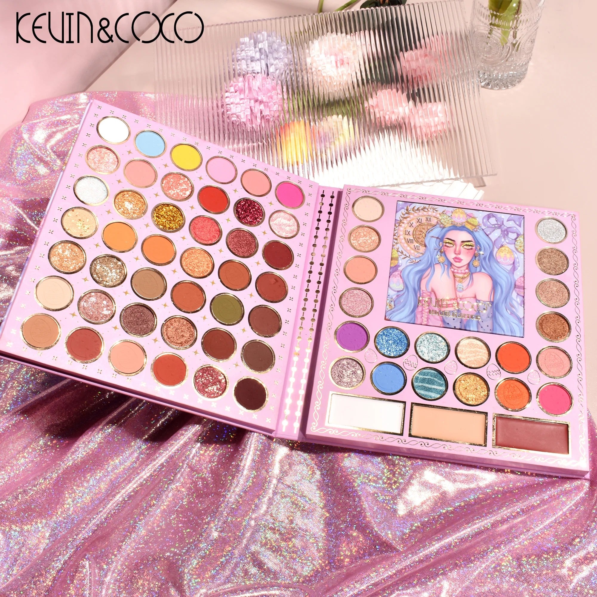 Lot de 6 palette 69 couleurs - Kevin & coco KC223588