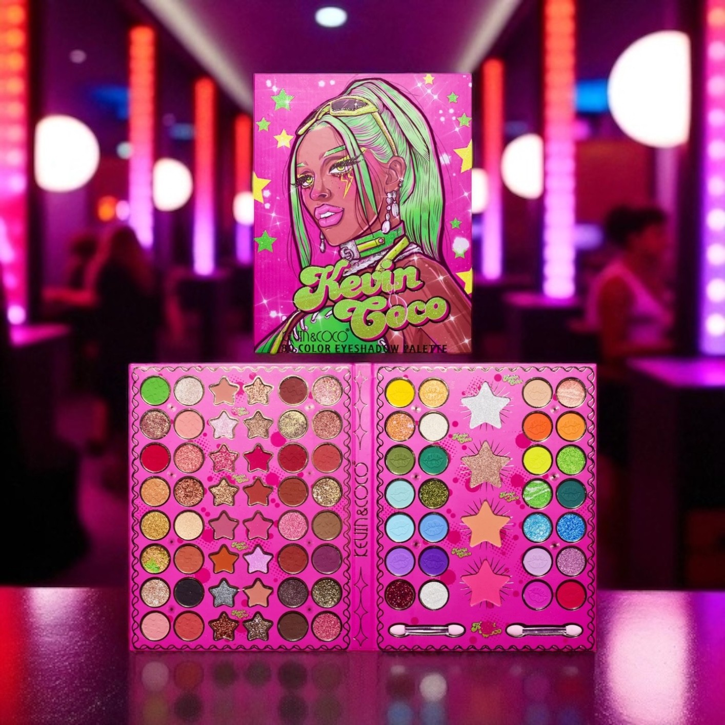 Lot de 6 palettes 80 couleurs - Kevin & coco KC231484