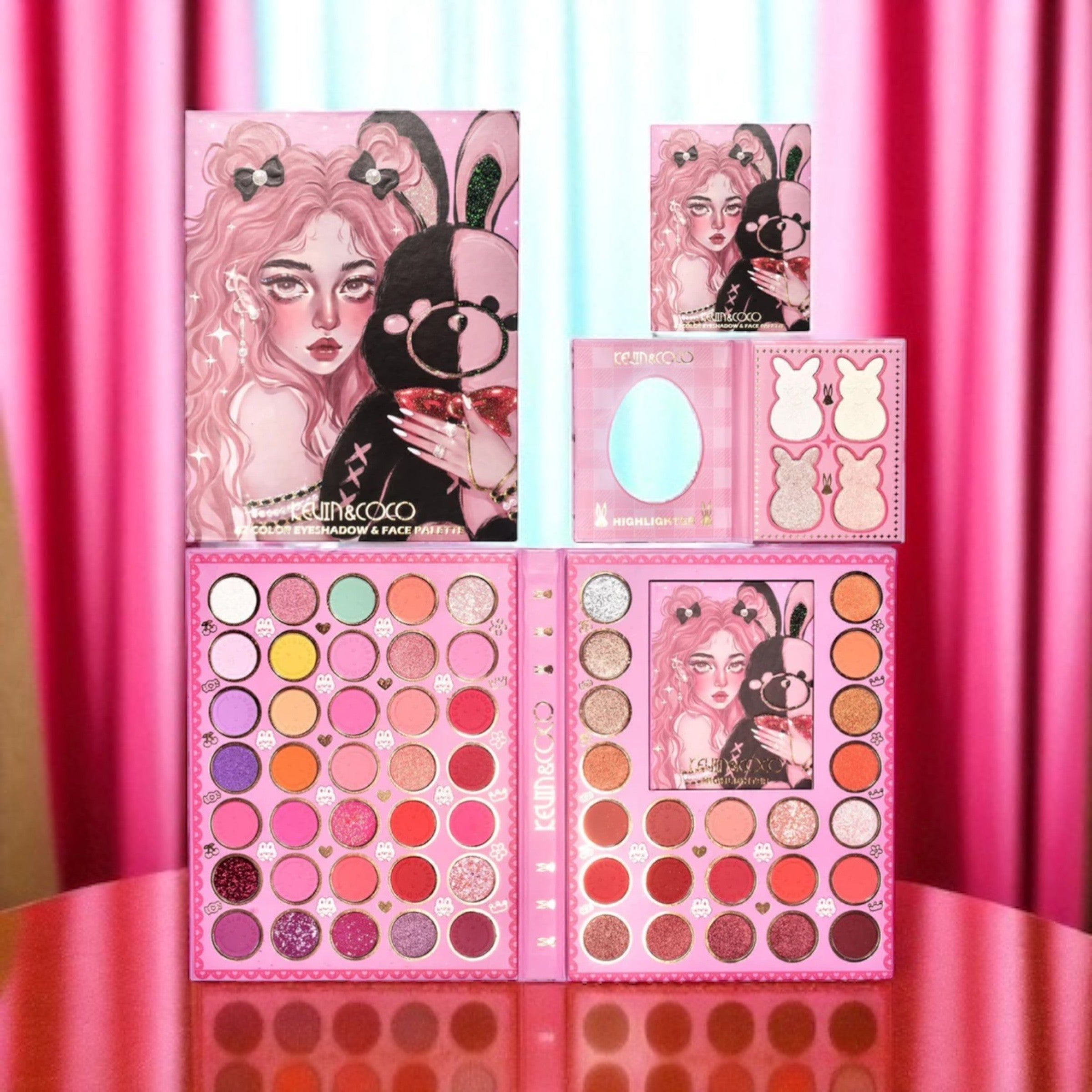 Lot de 6 palette bunny 62 couleurs - Kevin & coco KC223137