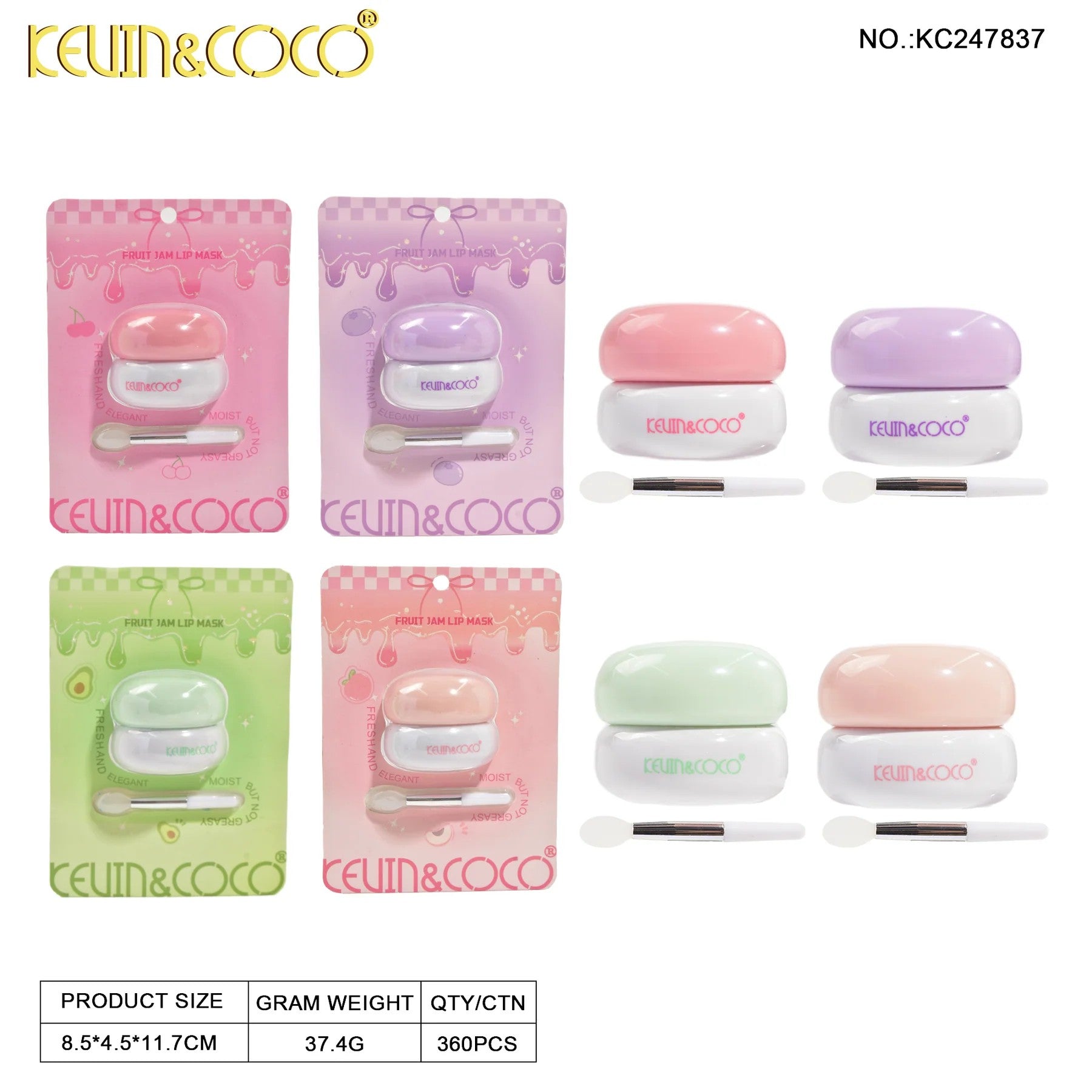 Fruit jam lip mask kevin & coco KC247837