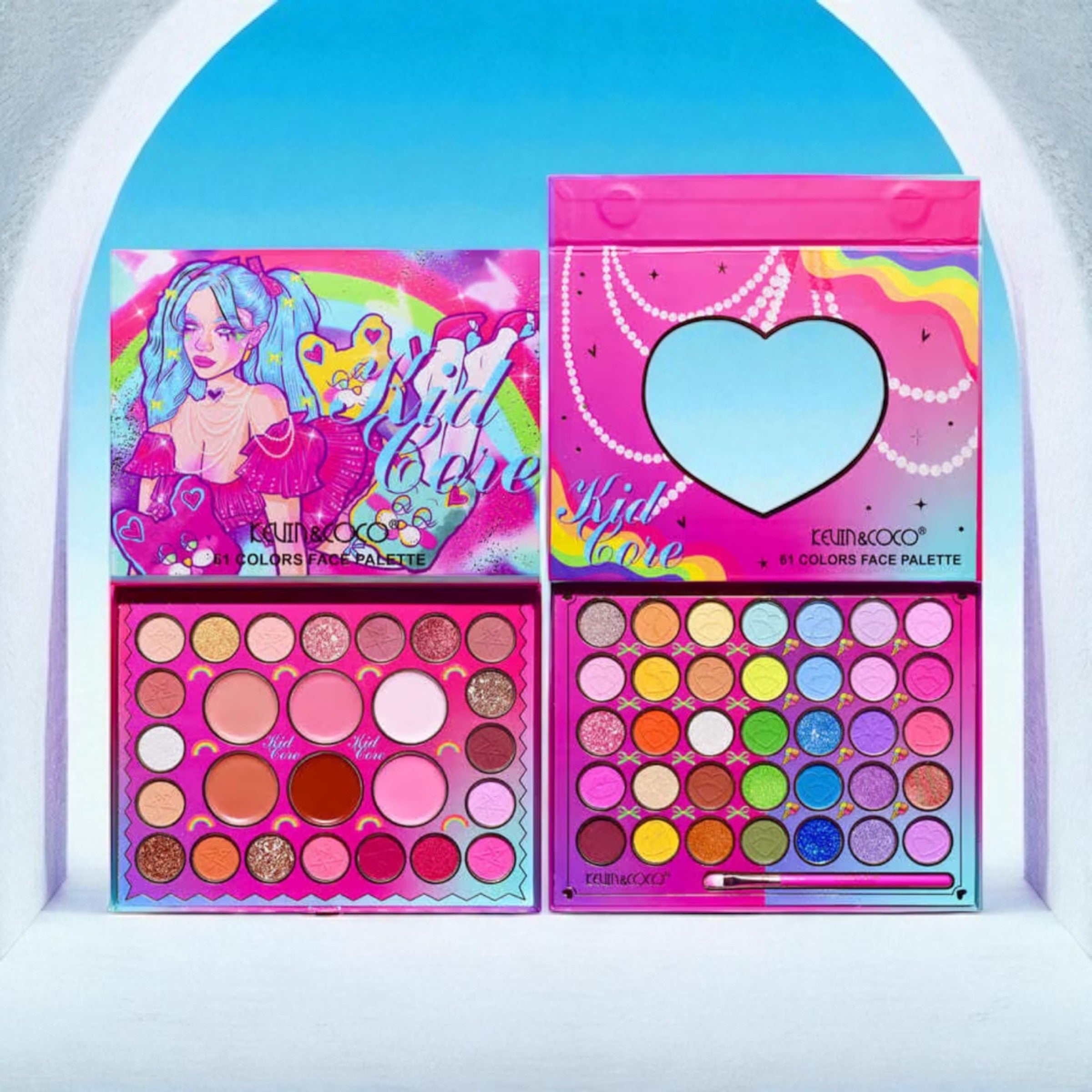 Lot de 6 palette 61 couleurs - Kevin & coco KC231682