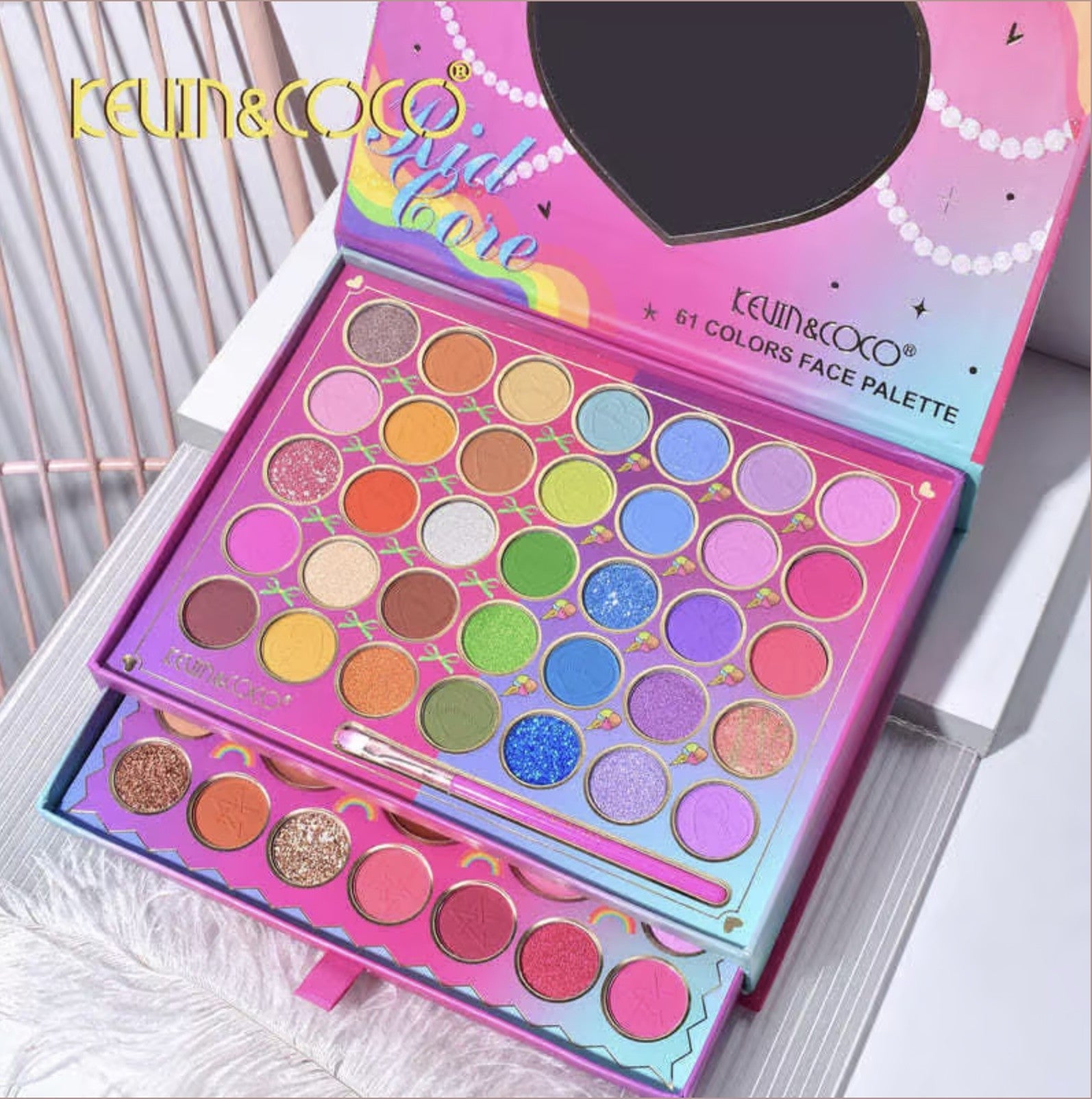 Lot de 6 palette 61 couleurs - Kevin & coco KC231682