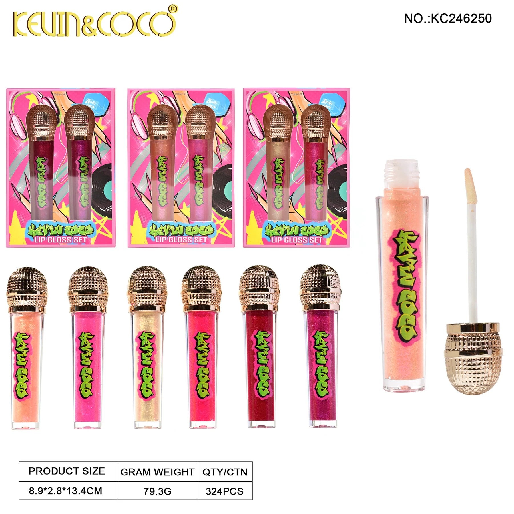 Lip gloss set kevin&coco KC246250