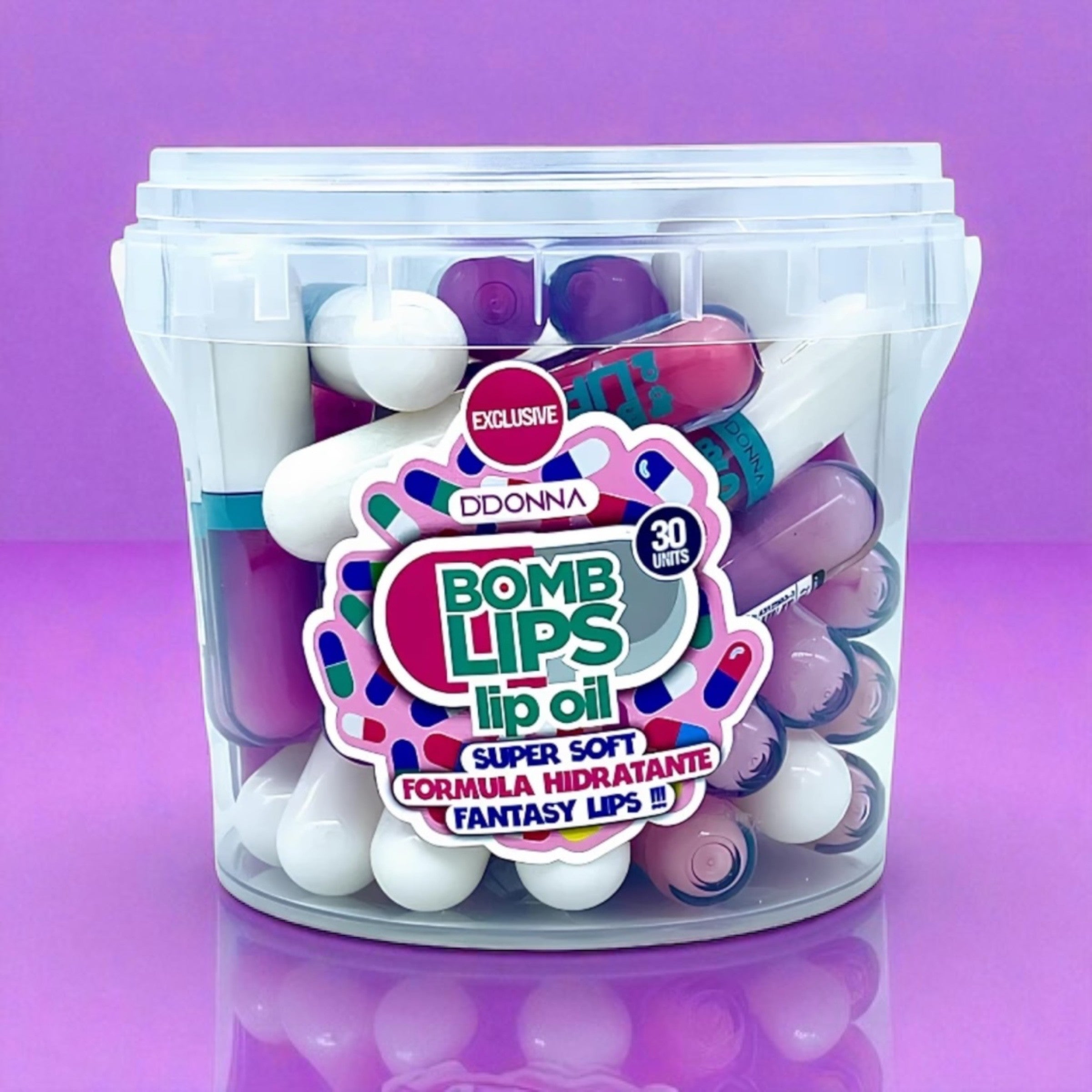 Lot de 30 bomb lip oil 12288D - D'donna