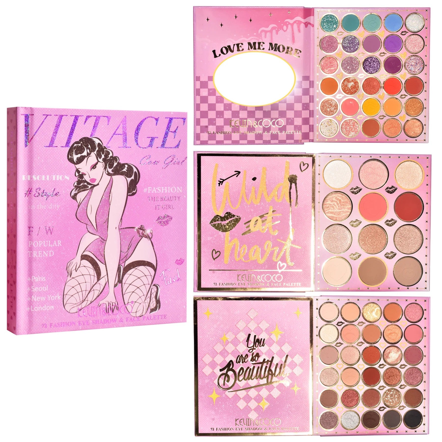 Lot de 6 - Palette 72 Couleurs Vintage - KC223335 - Kevin & Coco